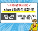 YouTube・TikTokシュールコント作ります 発想・構成力で練り上げた「引っかかる」シュールな笑いを作成。 イメージ1