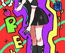 病みかわ・ポップなSNSアイコン描きます 個性派イラスト／カラフルで印象に残る絵柄です イメージ4