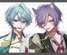 sns用アイコンお描きいたします かっこかわいい、儚い絵柄が好みの方へ イメージ2