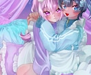 アイコン/サムネイル/立ち絵/一枚絵作成いたします 重厚感ありつつキュートでポップな厚塗りイラスト制作します！ イメージ1