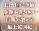 犠牲なく金運や豊かさが増す、最上位開花します 捧げたり自分を犠牲にする必要のない豊かさ 世界13カ国で評価 イメージ1