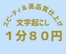 文字起こし代行承ります 高品質、短納期、低価格を目指して イメージ1
