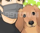ペットとツーショットのオシャレな似顔絵を制作します 大切なパートナーといつでも一緒 イメージ2