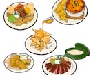 お洒落で美味しそうなカラーイラスト描きます メニューやパンフレットにピッタリ！手書きで温かみのある絵です イメージ3