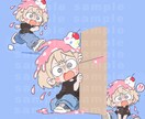 ドタバタ系デフォルメキャラ描きます 頭から何かをかぶった驚きキャラを楽しく描きます イメージ2
