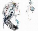 ゆるい雰囲気の女の子を描きます カラー、モノクロ、写真を元にした似顔絵等もOK イメージ10