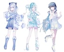 キャラデザイン、立ち絵描きます 配信、グッズ用などキャラデから立ち絵まで制作します イメージ3