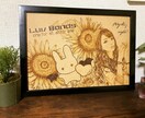 似顔絵やイラストなどご依頼を承ります ウッドバーニングとは木を焦がして描くユニークなアート作品です イメージ7