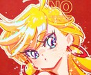 レトロアニメ風の肩上イラスト制作します アイコンなどにどうぞ！ラフ提出、修正なしのプランです。 イメージ3