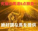 中央競馬1ヶ月間‼️馬連5点自信究極予想提供します 長年の経験を活かし、レースの特徴などから穴馬の推薦 イメージ1