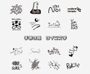 ゆるい手書き風サイン文字描きます SNSや動画などのアイコンにも使えます イメージ1