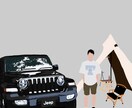 趣味を楽しむあなたをイラストにします 釣り、バイク、キャンプ、スポーツ、音楽なんでもOK! イメージ1
