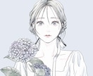 水彩風のおしゃれなイラスト作成します SNSアイコンにもオススメ！繊細なタッチで描く、女性イラスト イメージ3