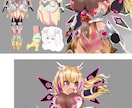 Vtuber・配信者用キャラクターデザイン承ります 三面図・表情差分・Live2D対応パーツ分け設計まで イメージ3