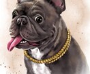 ペットのお写真をもとにデジタル水彩似顔絵を描きます 【ペットプラン】素敵な写真をより鮮やかに仕上げます✨ イメージ1