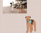 写真からわんちゃんのイラストを作成します 愛犬のイラストをお描きします。 イメージ4