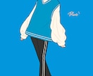 シンプルでかわいい人物のイラスト描きます アイコンやグッズなどに使えるポップな雰囲気のイラストです イメージ2