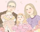 個人や家族の似顔絵を制作します サイズは変更できます。心を込めて描きます イメージ1