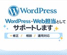 WordPressのWeb担当としてサポートします 月額サポート｜修正・相談・運用対応 イメージ1