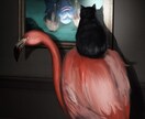 ダークな雰囲気で女性と猫を描きます 男性や他の生き物でも可能です！お気軽にご相談下さいね！ イメージ6