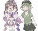 淡くてゆるいキャラクター絵を作成します キャラクターデザインも可能です イメージ3