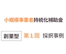 持続化補助金の最新採択例/計画書テンプレ提供します 2025年創業型/第１回/店舗改装/HP制作/ヨガ教室等 イメージ1