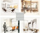 モダンな手描きの建築パースを作成します 手描きのパースをデジタル化！複数枚の場合は割引きあります。 イメージ10