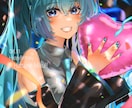 アイコン、サムネ、ボカロ曲1枚絵を作成します オリジナルキャラなど描きます私の絵が誰かにささりますように。 イメージ1