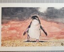主にペンギンを描いてます 透明水彩を使用してペンギンの絵を描きます。 イメージ6