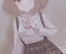 女の子イラスト描きます 落ち着いた雰囲気のあるイラストを作成します イメージ1