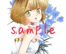 SNS用アイコンにもなるイラスト描きます お花を背景に添えて、あなただけのキャラクターを得られます！ イメージ1
