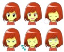 格安シンプル顔アイコン表情６種１０００円で描きます ブログ吹き出し等でたくさん表情をリーズナブルに欲しい方へ イメージ4