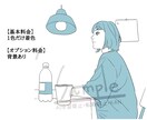 写真からそのまま似顔絵に！シンプルな線画で描きます お写真の通りの角度、服装、髪型で線画にして着色いたします。 イメージ6
