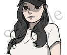 女性のアイコン・イラスト描きます 水彩タッチの着彩で一味違ったイラスト・アイコンを描きます イメージ1