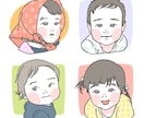 優しくほんわりした雰囲気で似顔絵を描きます 子供が得意です。ゆるいイラスト風のオマケ付き。 イメージ3