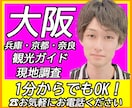 関西を遠隔観光ガイド・現地調査します 自宅で旅行気分！引っ越し予定でどんな場所か知りたい！など イメージ1