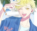イケメン男子のキャラデザをします 立ち絵やアイコン、ヘッダー、一枚絵なども描きます。 イメージ1