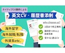 経験豊富なネイティブが英文CVをプロ添削します 外資・海外就職・留学に！プロの添削で書類選考を突破 イメージ1