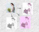 写真を線画風イラストに加工します シンプルオシャレな写真に加工！背景、線の色変更も可！ イメージ2