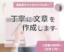 あなたの代わりに丁寧にブログや文章を作成します 箇条書きやメモからでもOK！ブログや日々の文章を代筆します イメージ1