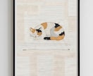 猫・ペットの布コラージュ作品を制作します 写真から布と手縫いでペットアート制作 イメージ10