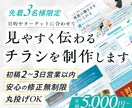 第一印象で終わらせない！修正無制限チラシ制作します 次につながるデザインならお任せください。 イメージ1