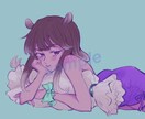 一枚絵、SNSアイコンなどのイラスト作成いたします イラスト、アイコン、立ち絵、動画のサムネイルなどに！ イメージ1