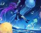 商用可能　キャラクターイラストを描きます 立ち絵やスチル、動画、グッズなどご相談に合わせてお描きします イメージ2