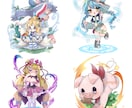 目を惹く可愛いSDキャラを制作いたします アイコンやキャラクターデザイン、1枚絵など幅広く承ります！ イメージ5