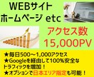 毎日 サイトのトラフィックを増加させます WEBサイト/ホームページ等SEO対策/拡散宣伝/PV数増加 イメージ1