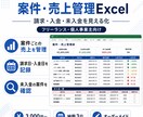フリーランス向けの案件・売上管理表を作成します 請求・入金・未入金状況を見える化 イメージ1