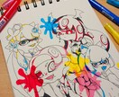 スプラトゥーン風アイコンイラスト描きます 思い描くオリジナルイカタコちゃんをアイコンにしてみませんか？ イメージ1