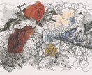 文芸。雑誌全般のイラスト及び趣味鑑賞としてます 妄想から想像へと往復運動しながら異質な世界を構築していく イメージ1