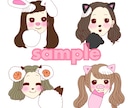 デフォルメ＋アニマルの絵を描きます ❤︎【好きな動物やペットと合体！】【SNSのアイコンなどに】 イメージ3